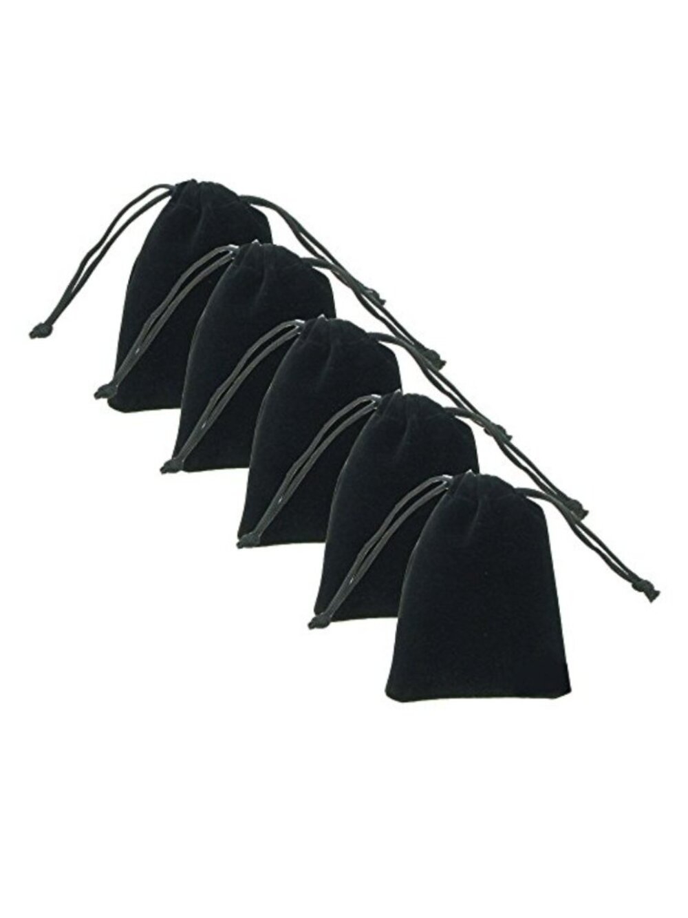 Set of 5 Velvet & Satin Drawstring Bags Dice Jewelry Gift Packaging